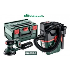 COMBO METABO 18V - LEVIGATRICE ROTO ORBITALE SXA 18 LTX 125 BL + ASPIRATORE AS 18 L PC COMPACT (SOLO CORPO MACCHINA)